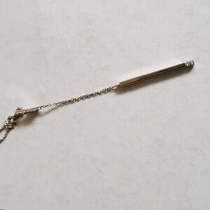 Sterling silver diamond tipped matchstick pendant